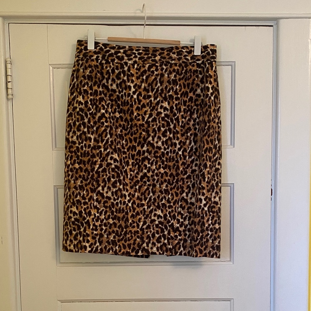 LOFT Animal Print Pencil Skirt